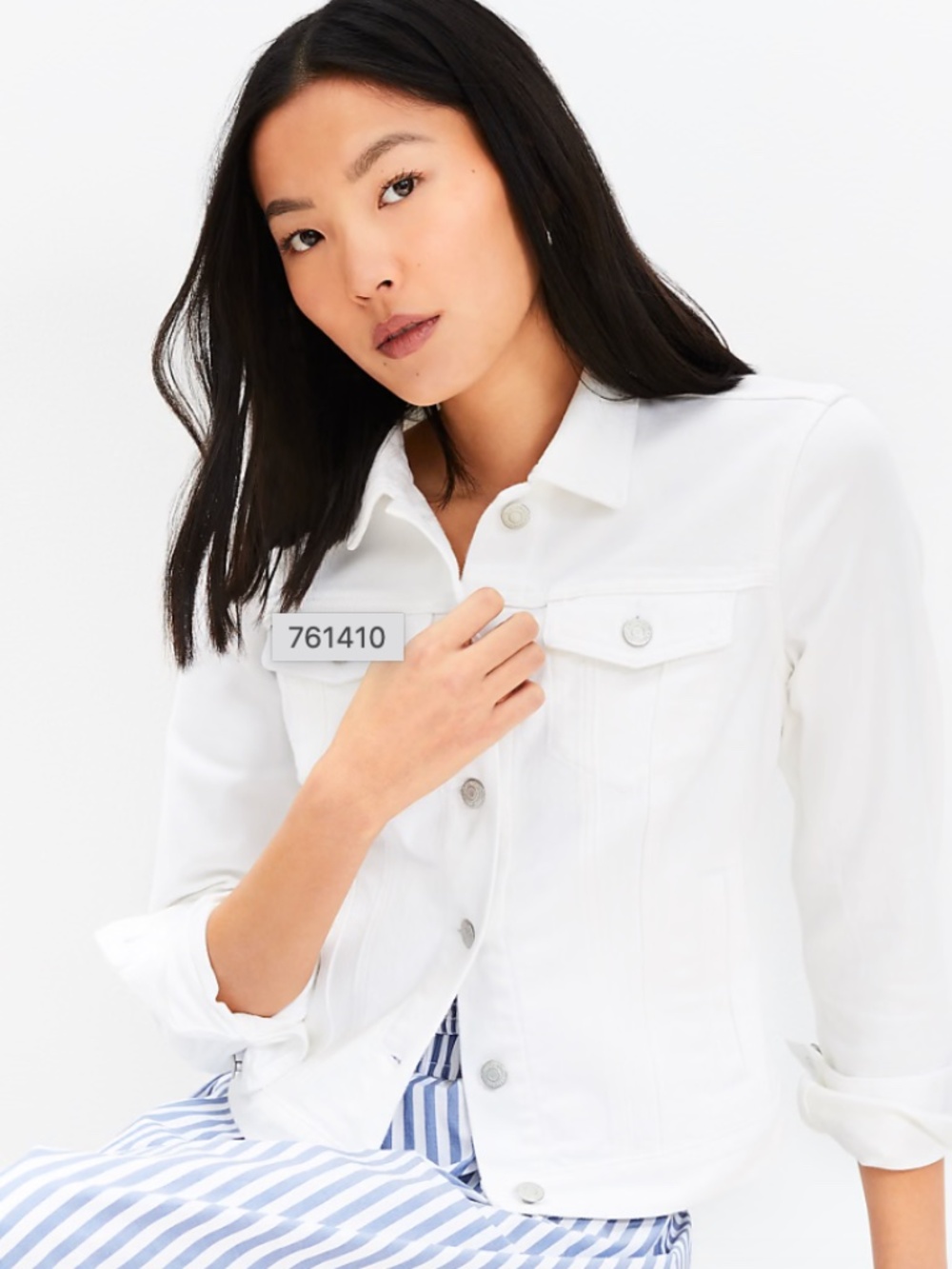 Loft white denim jacket